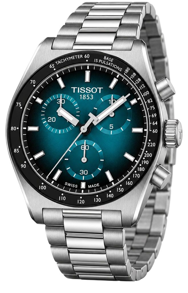 Tissot PR516 Chronograph Quarzuhr Edelstahl Blau Schwarz Produktbild 