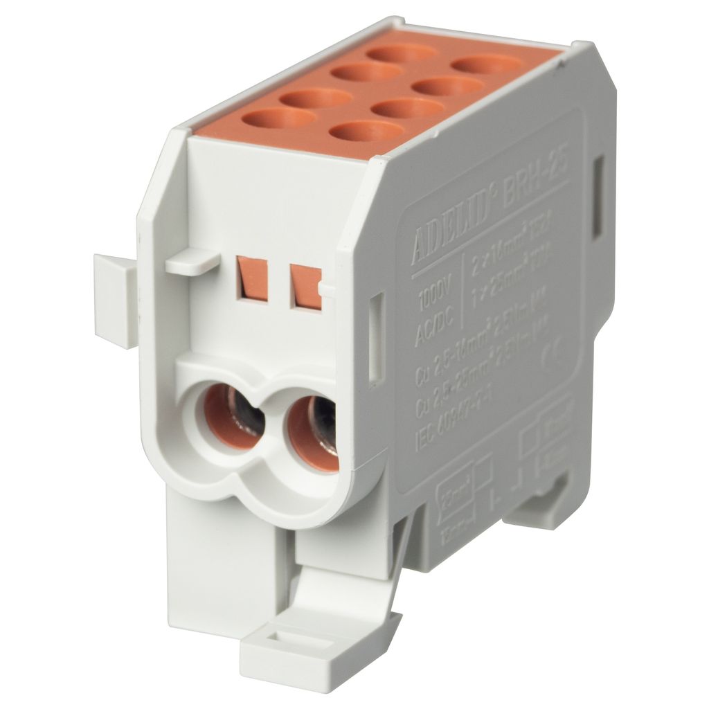 HLAK 25mm² 1/2 Braun Hauptleitungsklemme Abzweigklemme Klemmblöcke Verteilerklemm