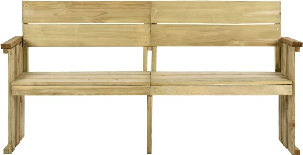 Panca da Esterno Rustica vidaXL 172cm in Legno Naturale Impregnato