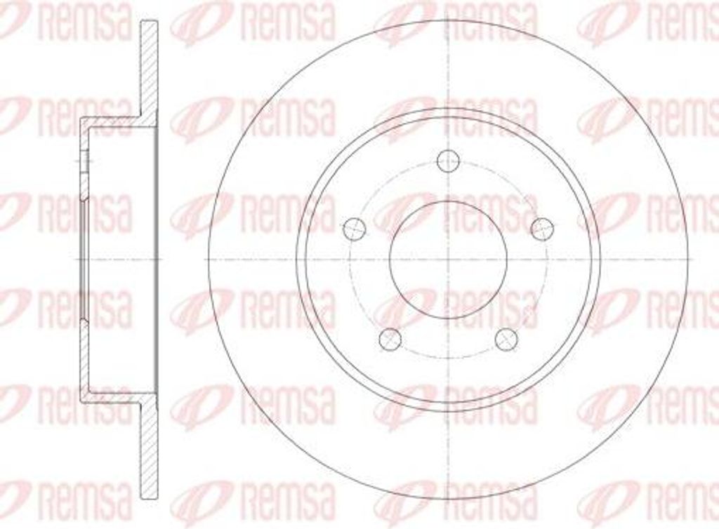 REMSA 6820.00 Bremsscheibe OE 432064U101 kompatibel mit Almera, Primera