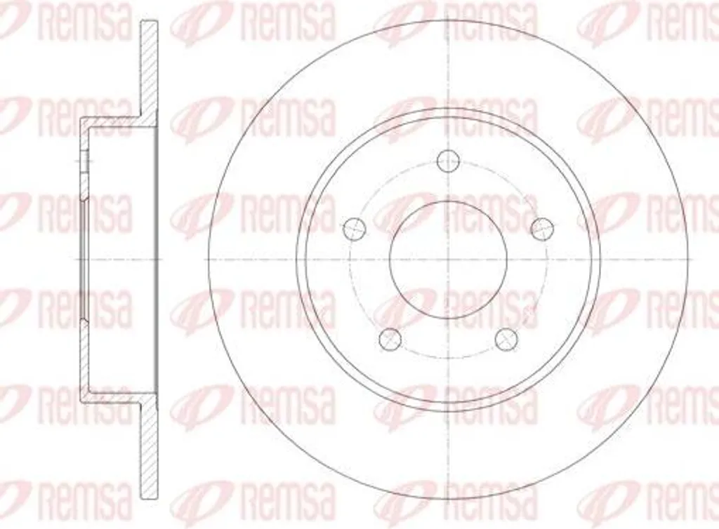 Disque de frein arrière plein pour berline Nissan Almera et Primera