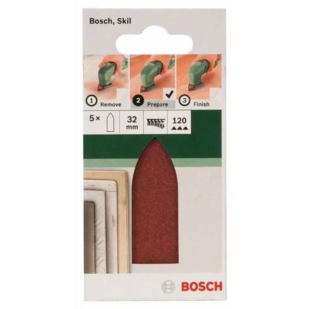 Bosch Accessoires Delta G120 : Abrasif auto-adaptable 32 pièces - 2