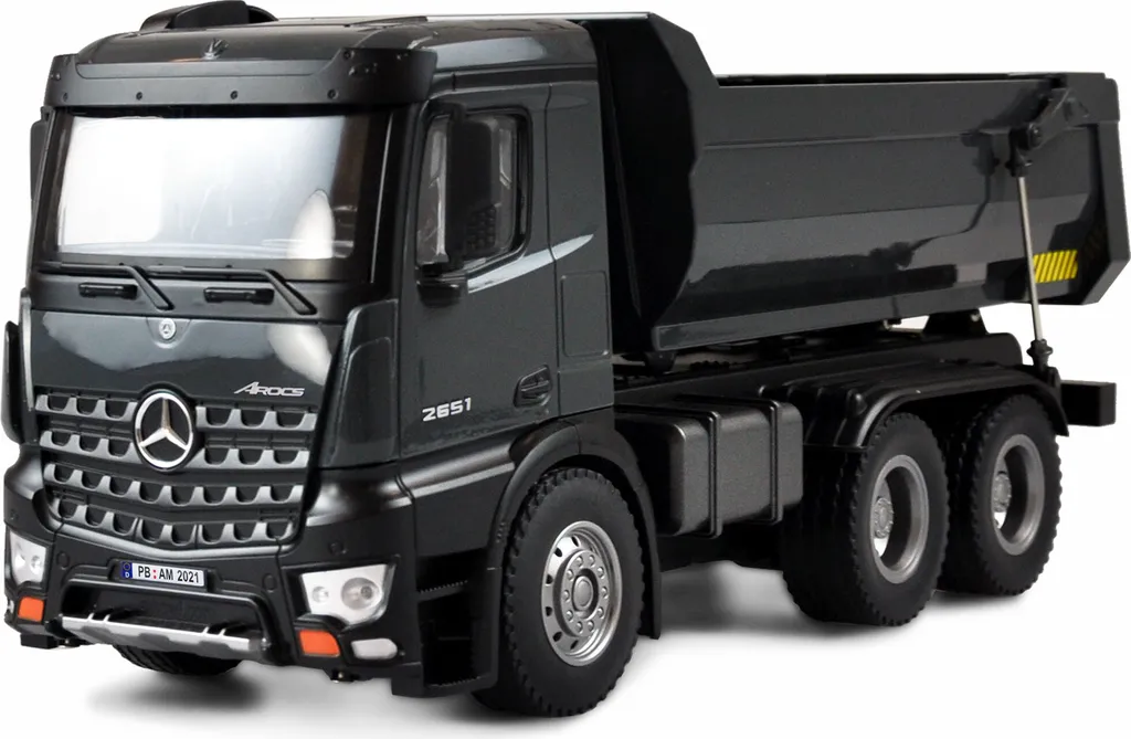 Amewi Mercedes Camion Benne PRO Métal V2 RTR Gris - Camion RC 1:14