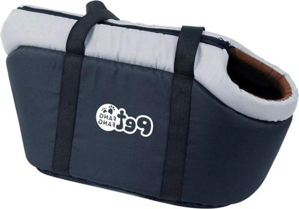 Sac de transport Kat pour chat - Sacoche mains libres en tissu doux gris