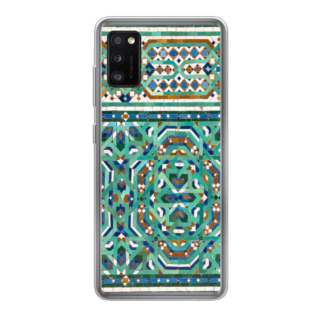 MuchoWow Handyhülle Schutzhülle Hülle für Samsung Galaxy A41 Eine traditionelle marokkanische Mosaikdekoration Silikon Softcase Handy Hülle ...