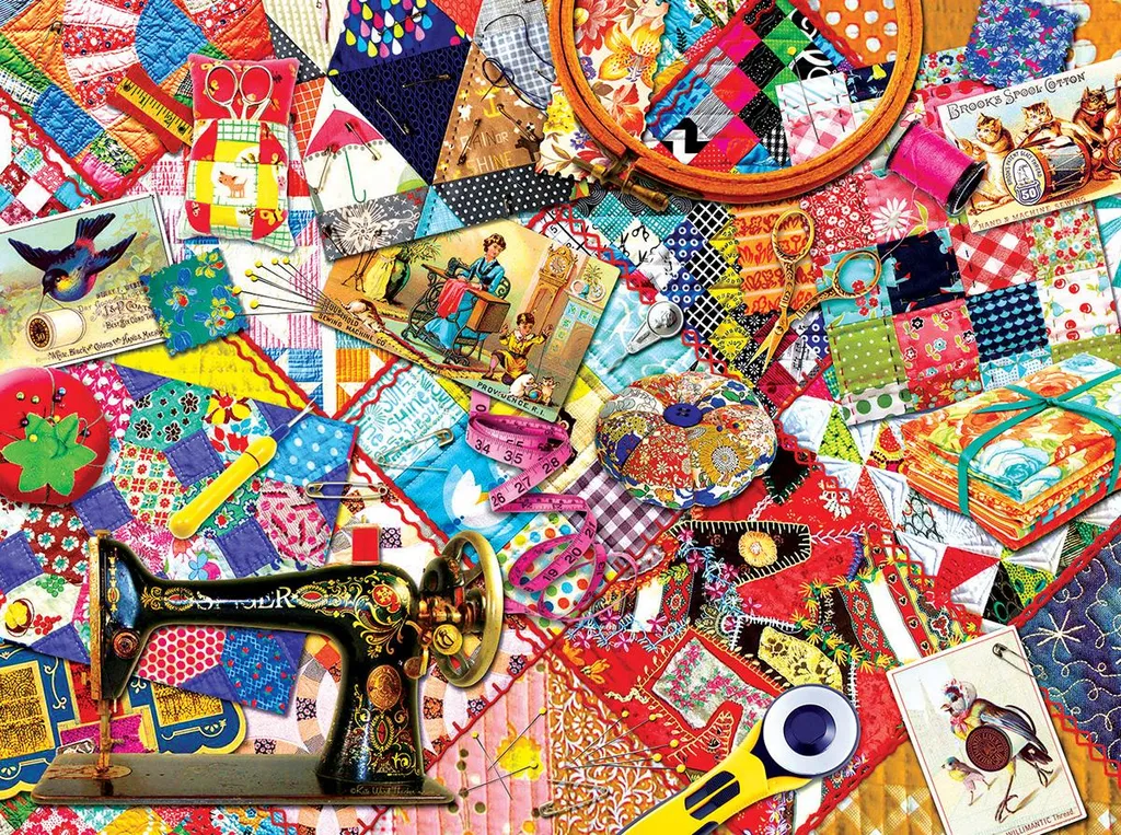 Puzzle 1000 pièces Quilting de SunsOut, jeu de patience pour adultes