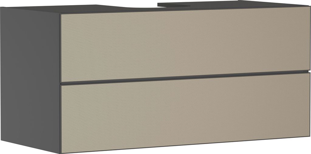 hansgrohe Xevolos E Waschtischunterschrank, 2 Schubkästen, 1 Ausschnitt mittig, 1180x550x555mm, für Konsole mit Aufsatzwaschtisch, 54195390