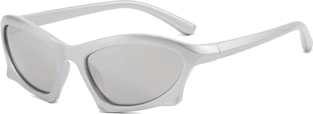 VeyRey Sonnenbrille Narel Steampunk Grau gläser Weiß Universal