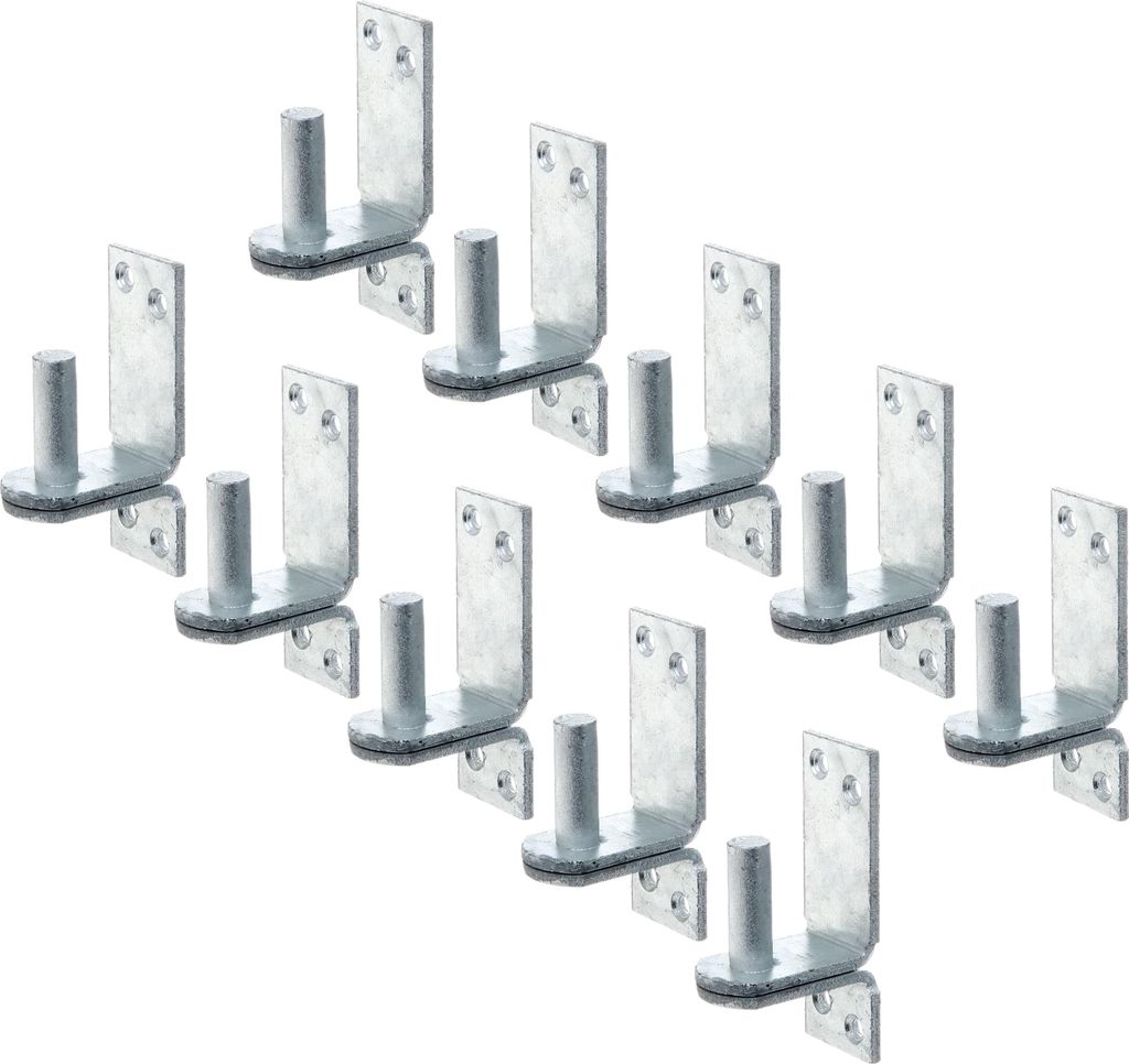 Alberts 823788 Kloben auf Platte, DII-Haken, galvanisch blau verzinkt, Dornmaß Ø16 mm, Platte 113 x 40 mm, 10er Set