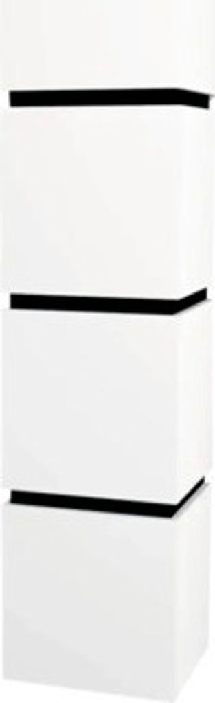 Hängehochschrank mit 4 Türen und 3 Schubladen Devo Viva 2.0 links BxHxT 40x170x35 cm premium white matt