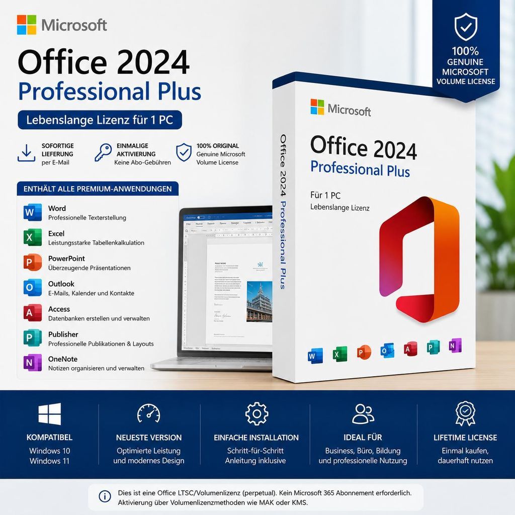 Microsoft Office 2024 Professional Plus Produktbild 