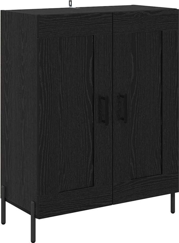 Sideboard Schwarz Eichen-Optik 69,5 x 34 x 90 cm