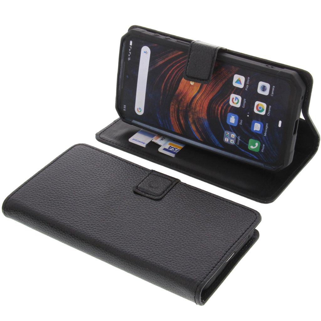 foto-kontor Tasche kompatibel mit Ulefone Armor 7 Book Style schwarz Schutz Hülle Buch
