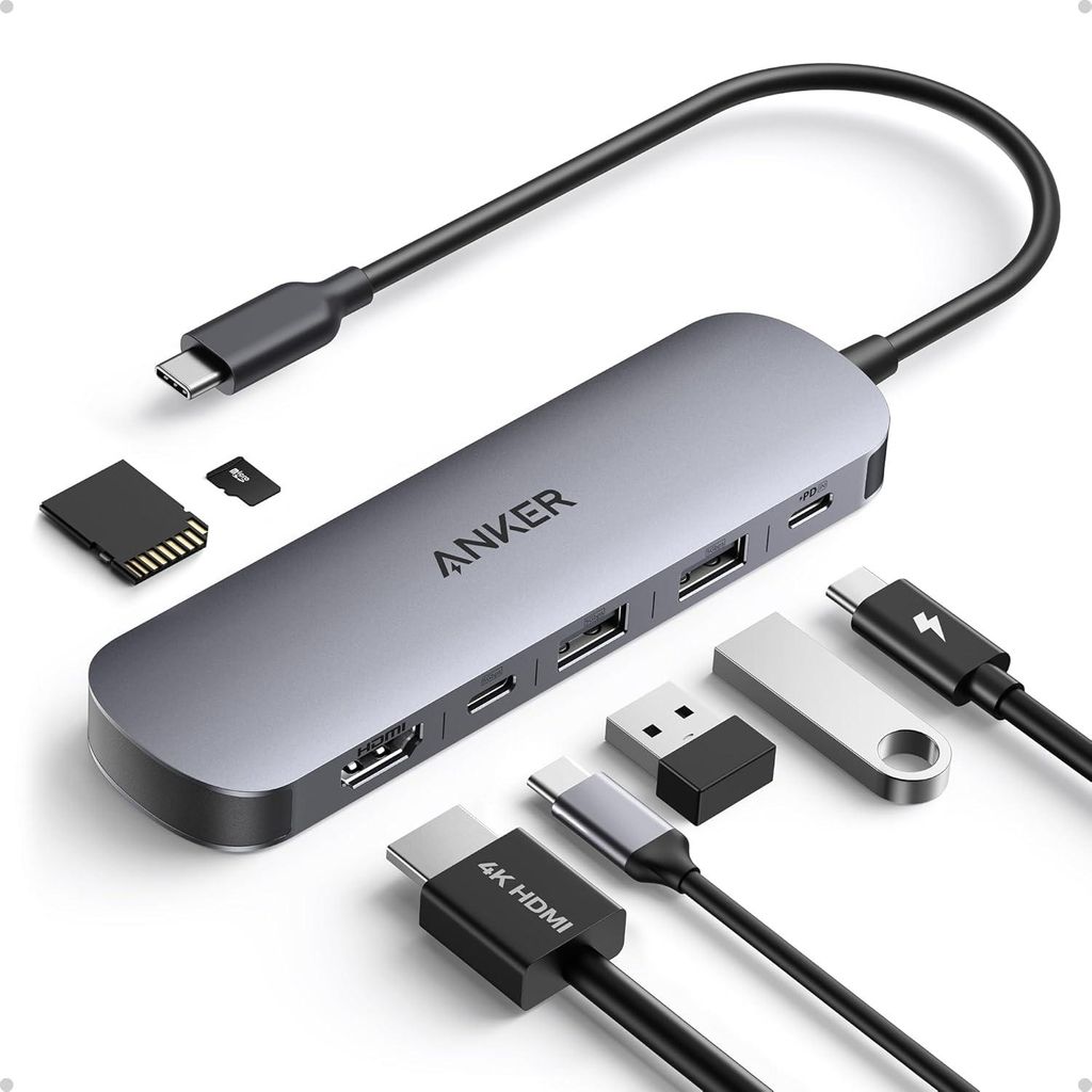 Stacja dokująca 7w1 Anker Nano 100W 2xUSB-C, 2xUSB, 1xHDMI, Zdjęcie produktu 