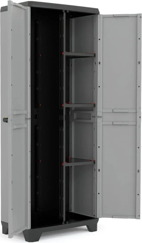 Armoire Stilo Keter 173 cm avec étagères réglables et pieds ajustables