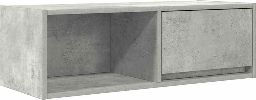 "WINTER SALE"TV-Schrank - TV-Regal - Fernsehkommode - Betongrau 80x31x25,5 cm Holzwerkstoff - TV-Lowboard NEU2140627