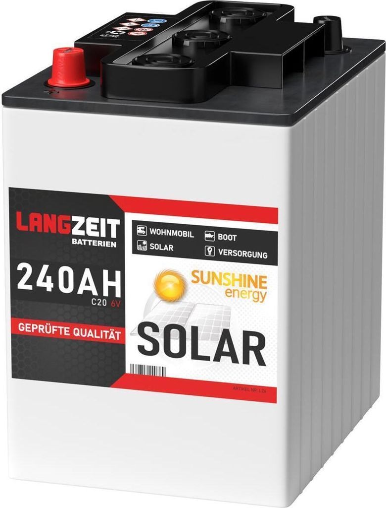 Langzeit Solarbatterie 6V 240Ah Versorgungsbatterie Wohnmobil Batterie 230Ah 250Ah 6Volt