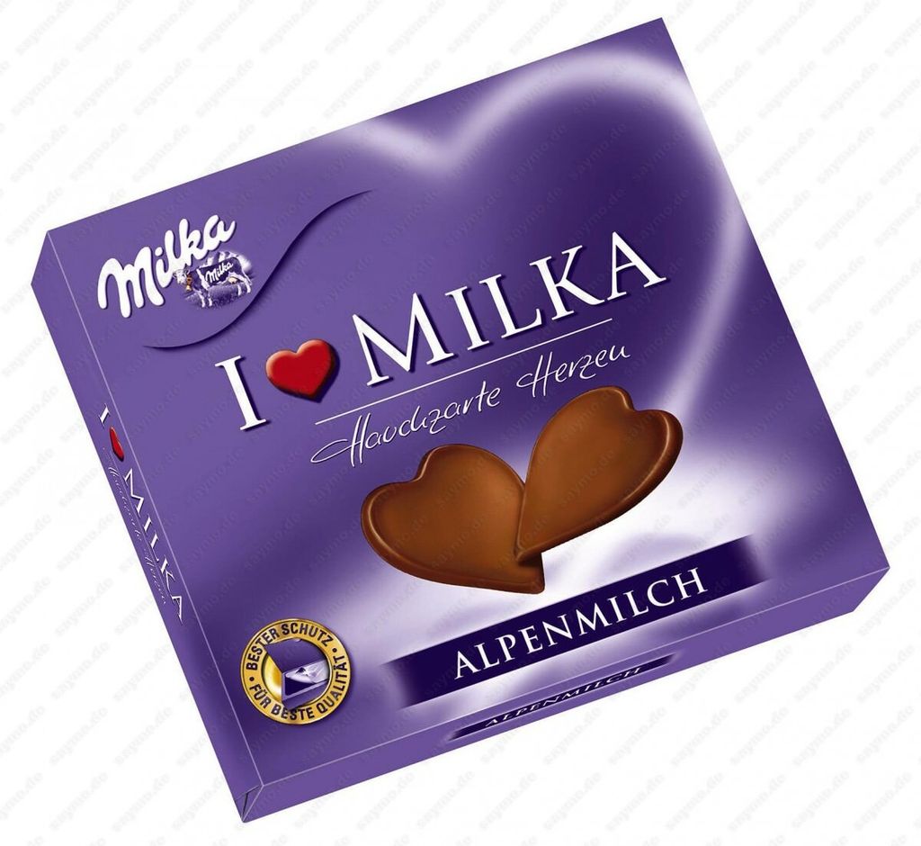 I love Milka, Cienkie serduszka waflowe Czekolada mleczna Zdjęcie produktu 