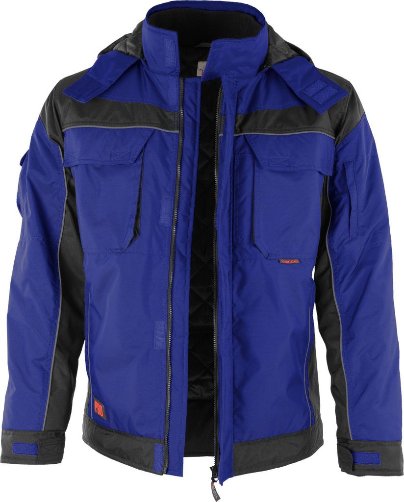 Qualitex Winterjacke - Wetterfeste Herren-Winterjacke mit 8 Taschen – warm, funktional & flexibel - in Farbe: kornblau/schwarz - Herren: S - Dame...