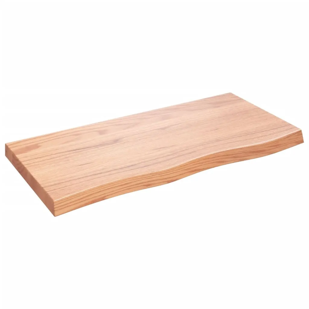 Piano Tavolo Rovere Massiccio 100x50 cm - Legno Naturale Trattato
