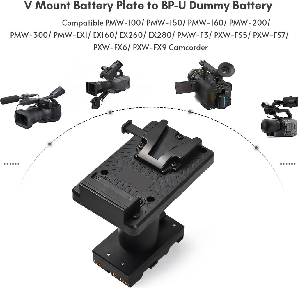 Plaque V Mount pour Sony PMW : Solution d'Alimentation BP-U Stable