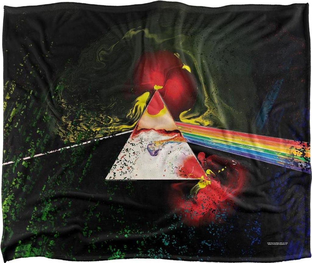 Pink Floyd - "Dark Side Of The Moon" Decke, Seidig, Supersoft TV23525 (Einheitsgröße) (Schwarz/Bunt)