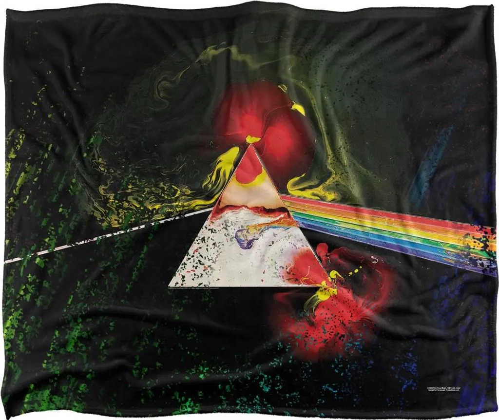 Couverture Pink Floyd Anti-Froid Douceur Soyeuse Noir et Couleur