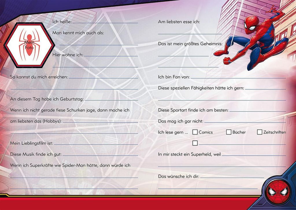 Marvel Spider-Man Freundebuch Obrázok produktu 
