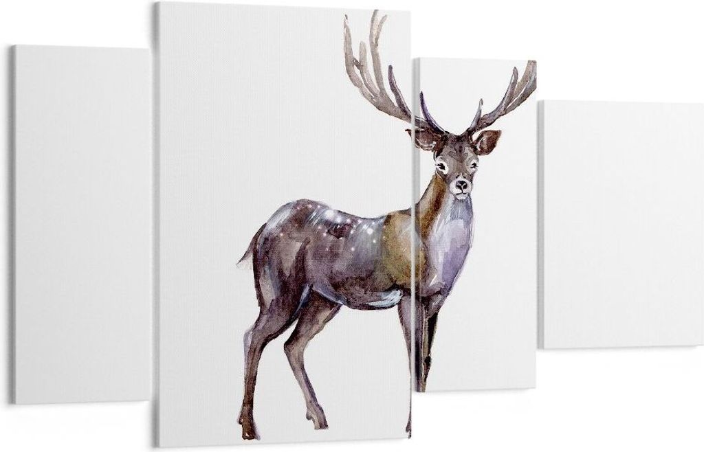Bild auf Leinwand - Leinwandbild - Liebes Tier Wild Wald - 120x70cm - Wand Bild - Wanddeko - Leinwanddruck - Bilder - Kunstdruck - Wanddekoration -...