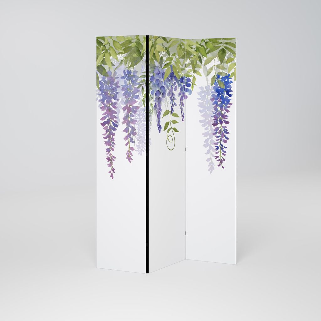 SpaceRebels Paravent Raumteiler - 3-teilig Raumtrenner, Druck 1-Seite - Raumtrenner - Trennwand Wohnung - Room Divider - Spanische Wand Deko Modern...