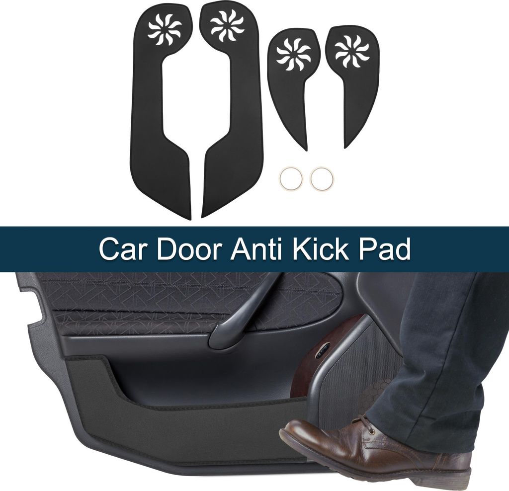 Auto-Tür Anti-Kick-Pad-Aufkleber aus Leder für Honda CRV 2007-2011 Türkantenschutz Innenzubehör Schwarz 1 Set