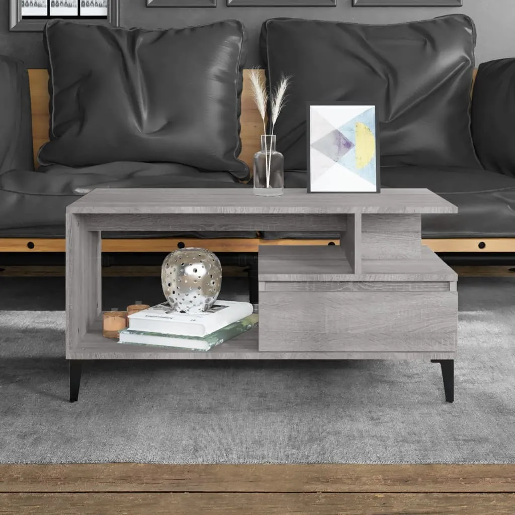 Tavolino Maison Exclusive Grigio Sonoma 90x49x45 cm | Soggiorno Moderno