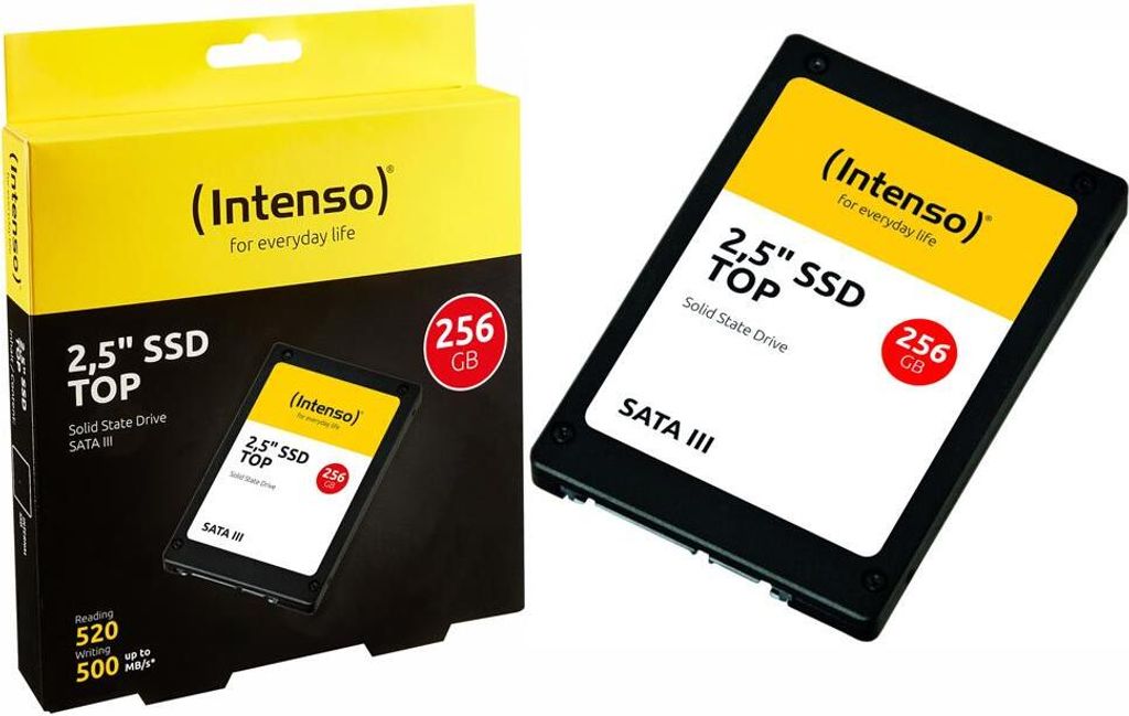 Intenso Top, 256 GB, 2.5", 550 MB/s, 6 Gbit/s Obrázok produktu 