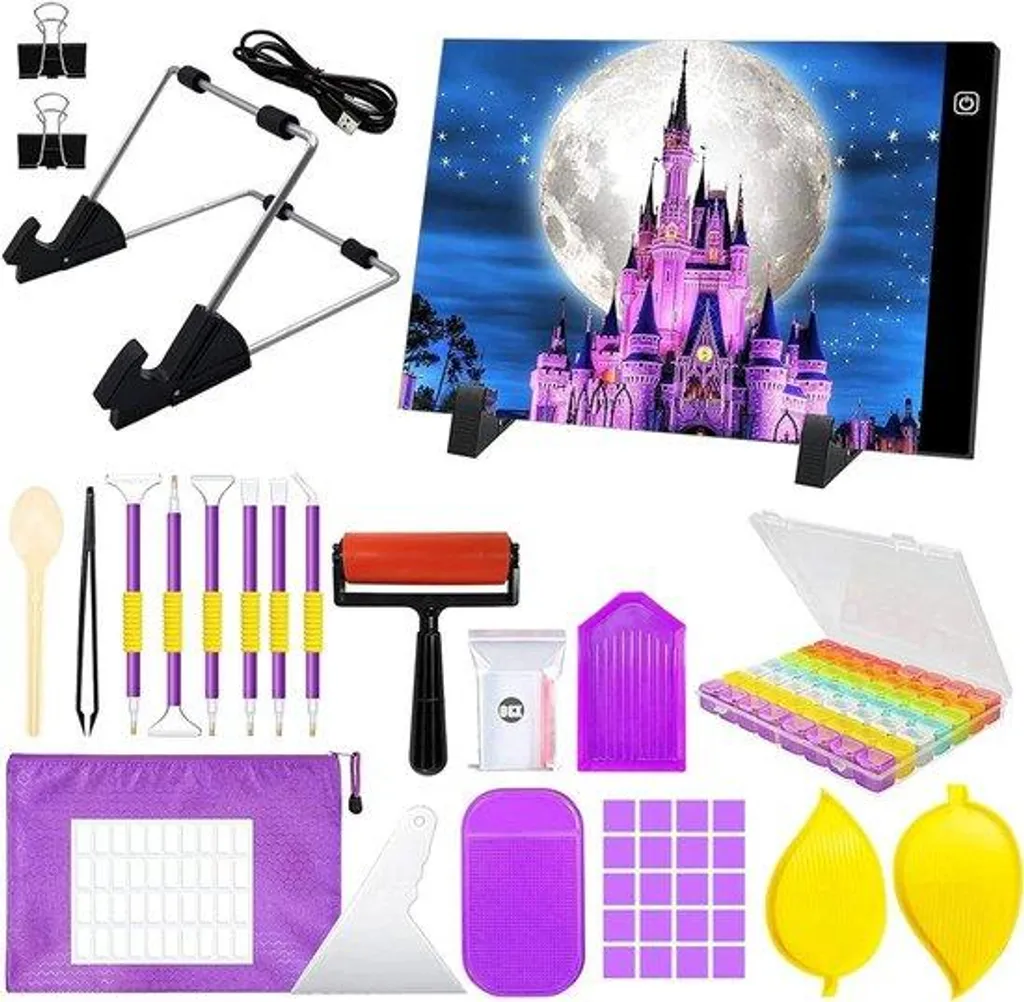 Table Lumineuse LED Anti-Fatigue Oculaire pour Peinture Diamant et Art
