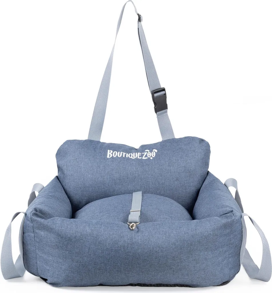 Seggiolino Auto per Cani Jeans 55x65 cm - Comfort e Sicurezza in Viaggio