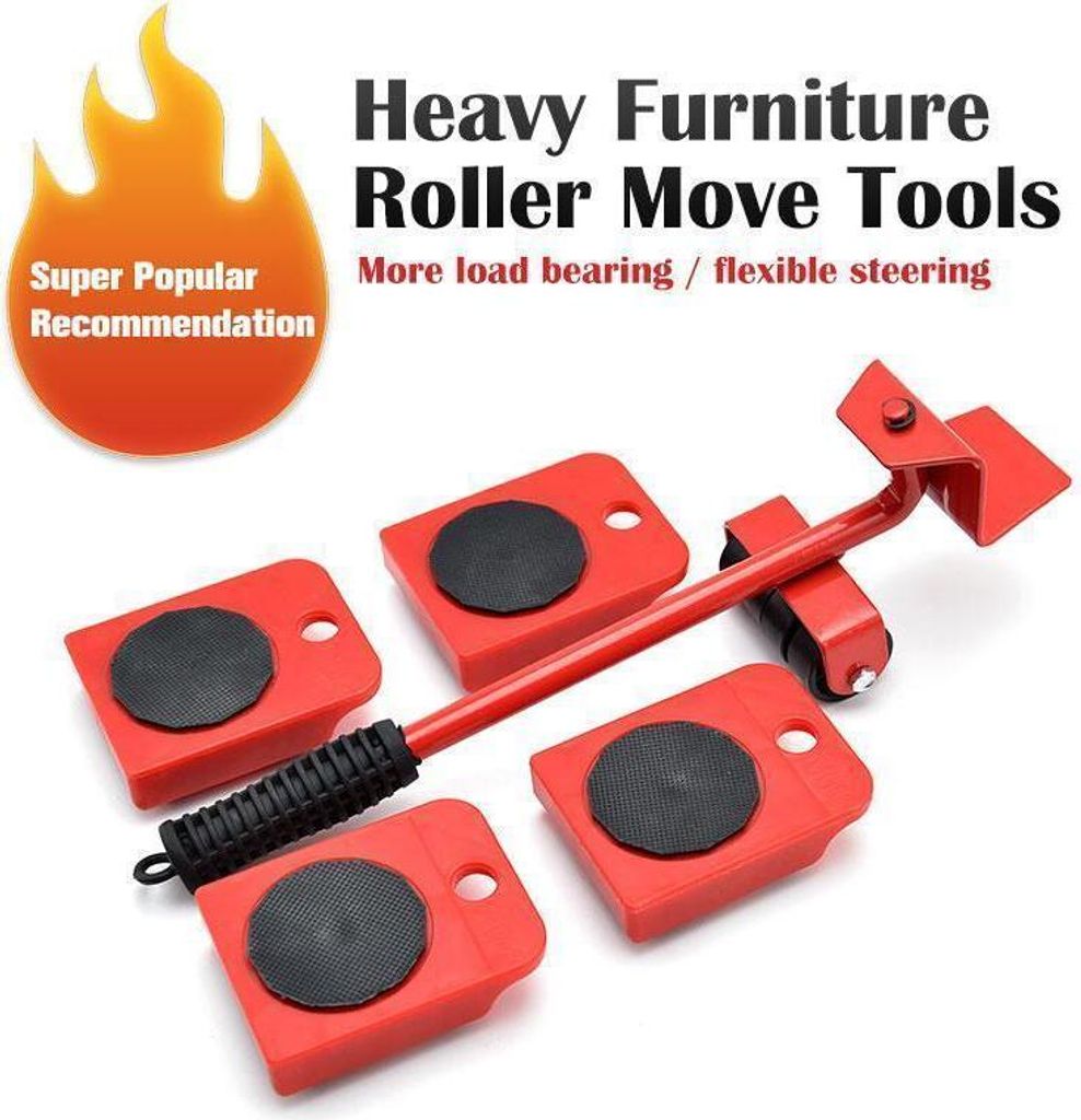 Neue Möbel Mover-Werkzeugsatz Schwere Stoffe Moving Roller Mit Bar Möbel Mover Heber Mit Räder Berufstätiger Werkzeuge,