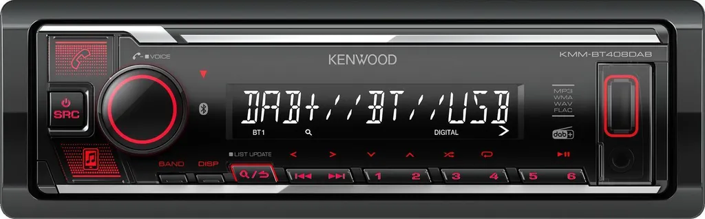 Kenwood KMM-BT408DAB Autoradio Bluetooth sans CD avec Antenne DAB+ Incluse - 3