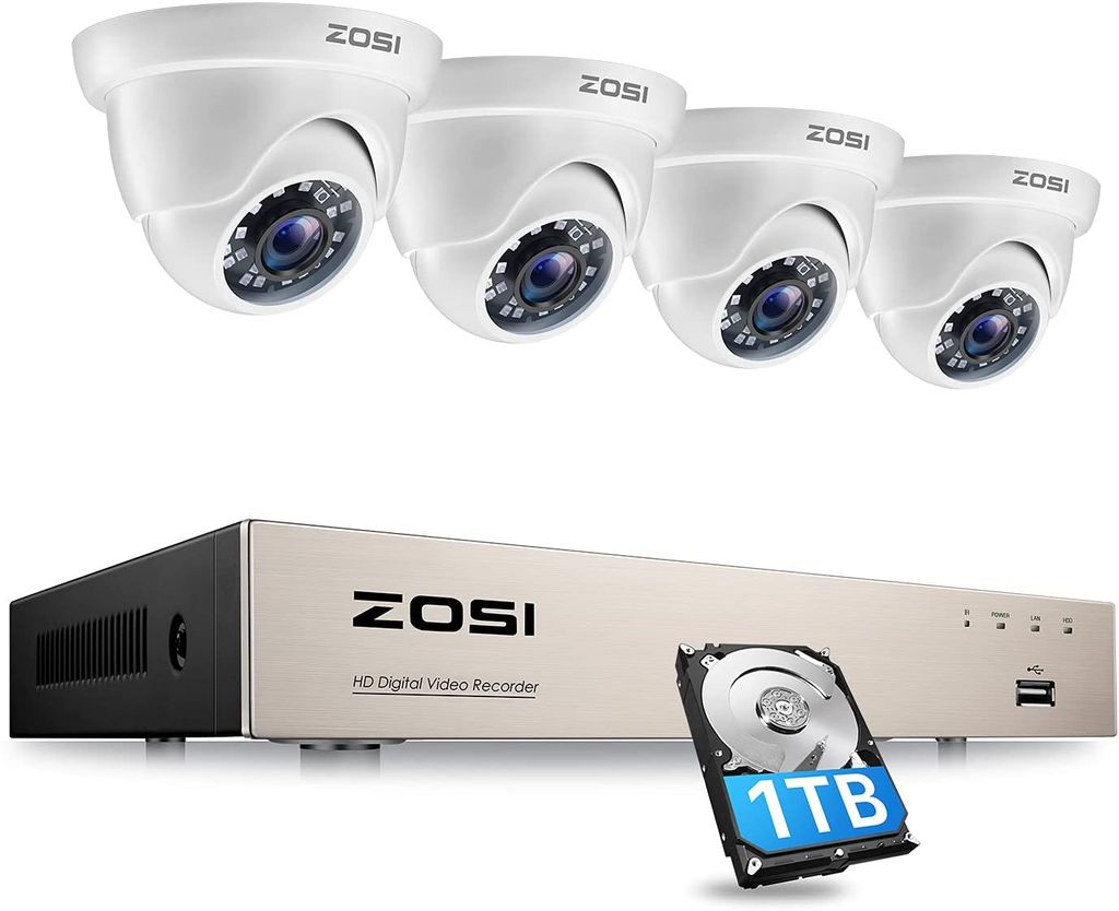 ZOSI 1080P 8CH HDMI DVR Outdoor 2MP Überwchungskamera Set CCTV System Ohne HDD 