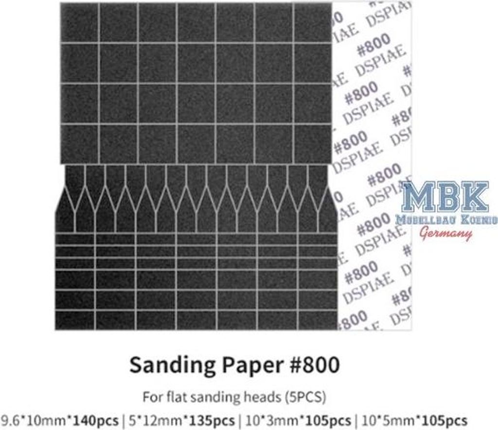 DSPIAE DSP-SP-ES08 Sanding Paper f.Flat Reciproctg.Sanding Produktbild 