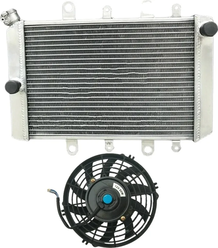 Radiateur Aluminium pour Yamaha Grizzly Kodiak 700 avec Ventilateur Intégré
