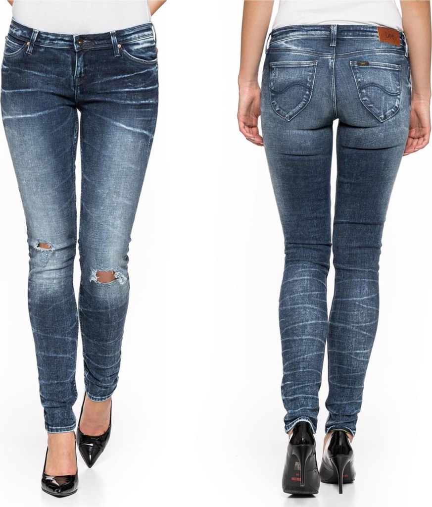 LEE, Damen Jeanshose, Skinny fit, TOXEY, W25 L33, Blau, Jeans, baggyjeans, buggy