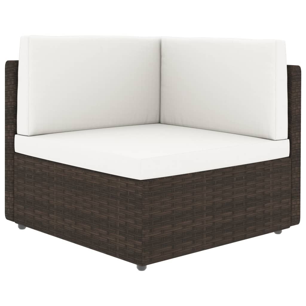 "2026 MODERNE" 10-tlg. Garten-Lounge-Set/Garten-Essgruppe - Balkonmöbel Set - mit Kissen Braun Poly Rattan - Gartenmöbelset CC4725006
