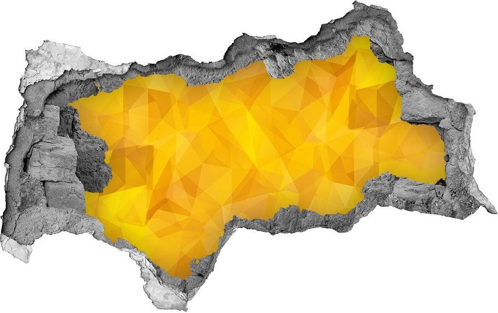 Selbstklebender Loch-3D-Aufkleber 95x73 cm abstrakt Dreiecke