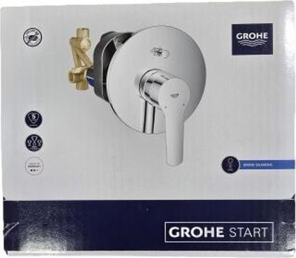 Grohe QuickFix Start - Wannenarmatur mit Unterputz-Einbaukörper, Chrom