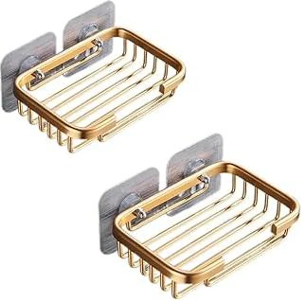 Portasapone Doccia Senza Fori Acciaio Inox - Set 2 Pezzi Casa Ordinata