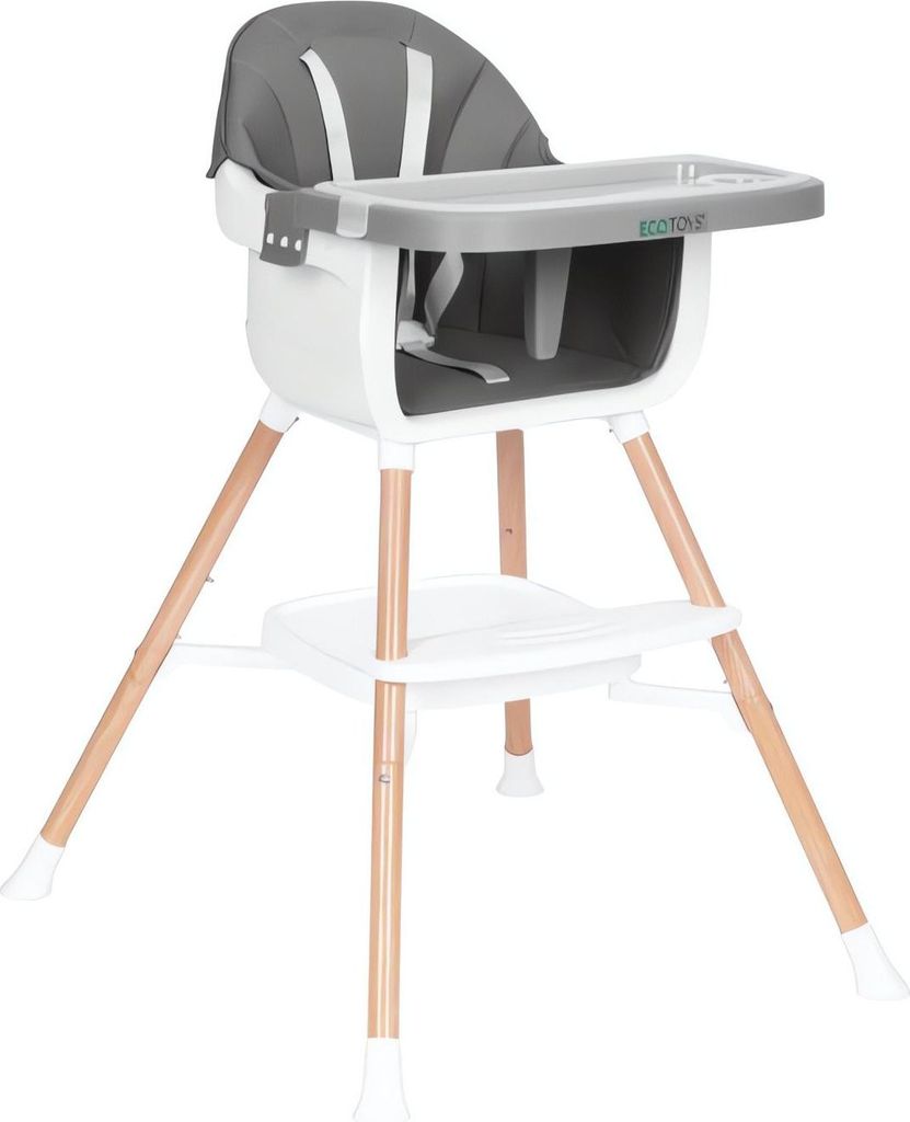 EcoToys HC508 Dětská jídelní židlička 2 v 1, šedá Obrázek produktu 