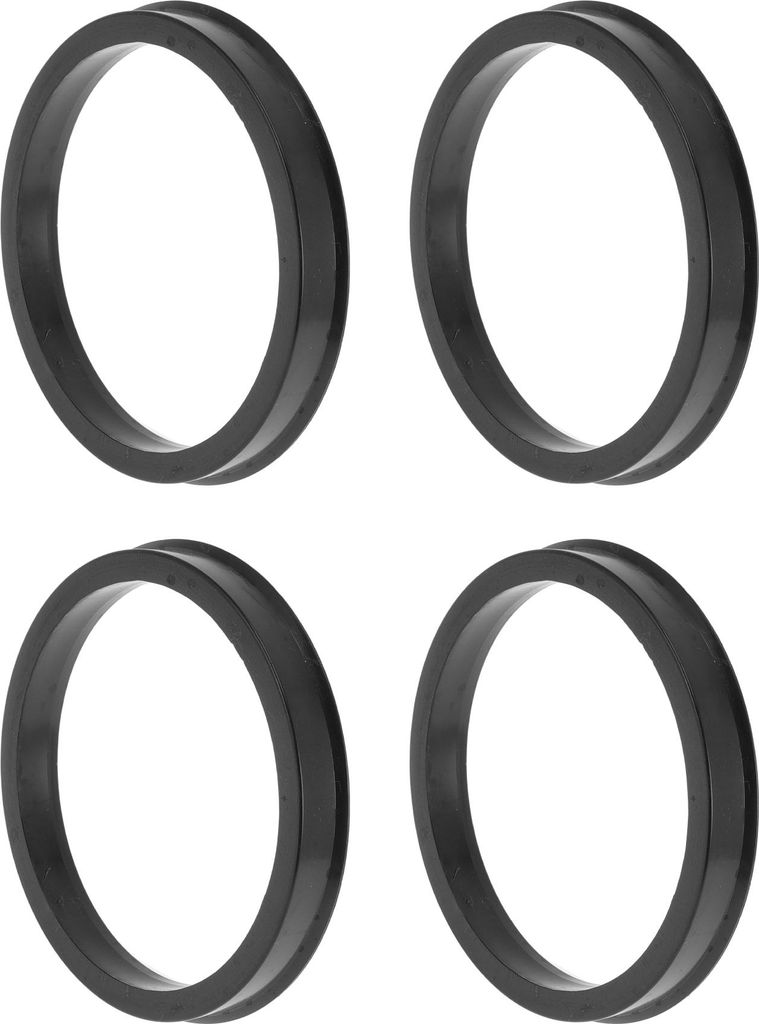 84,1 mm bis 72,6 mm Auto-Radnaben-Zentrierringe Schwarzes Polycarbonat-Räderzentrumswelle Stoßdämpfende Nabenringe 4 Stück