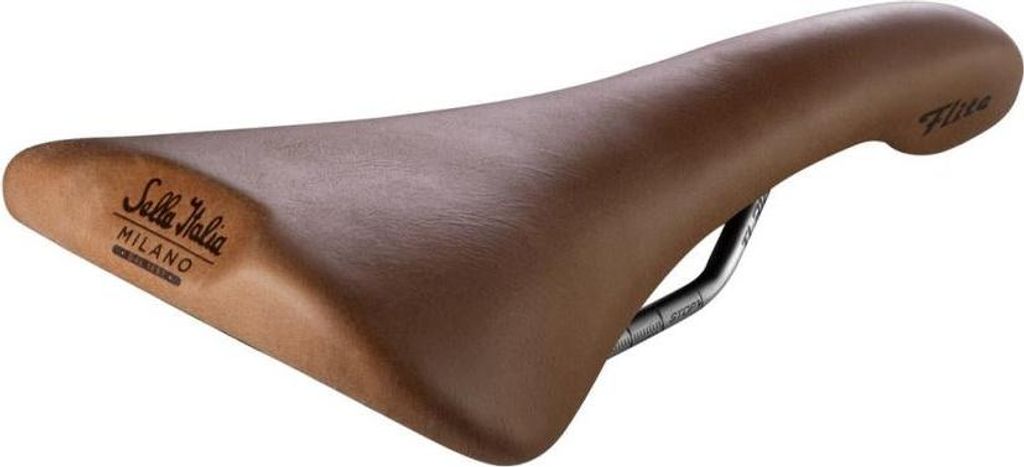 Selle Italia Flite Racer Light Brown L1, 146 × 280 mm, Echtleder, Ti-316 Rail...