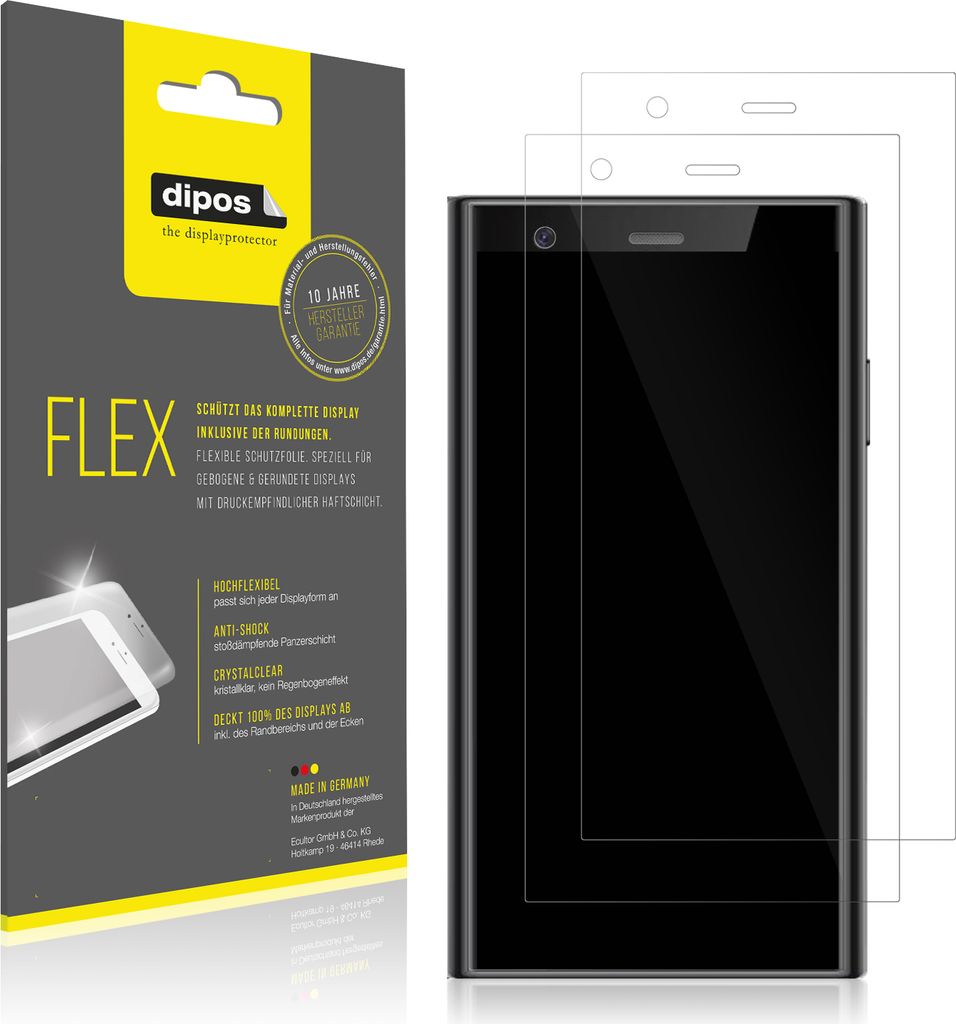 2x Schutzfolie für ATEVENSE S23 Mini Smartphone Folie, 100% Displayabdeckung, dipos Flex