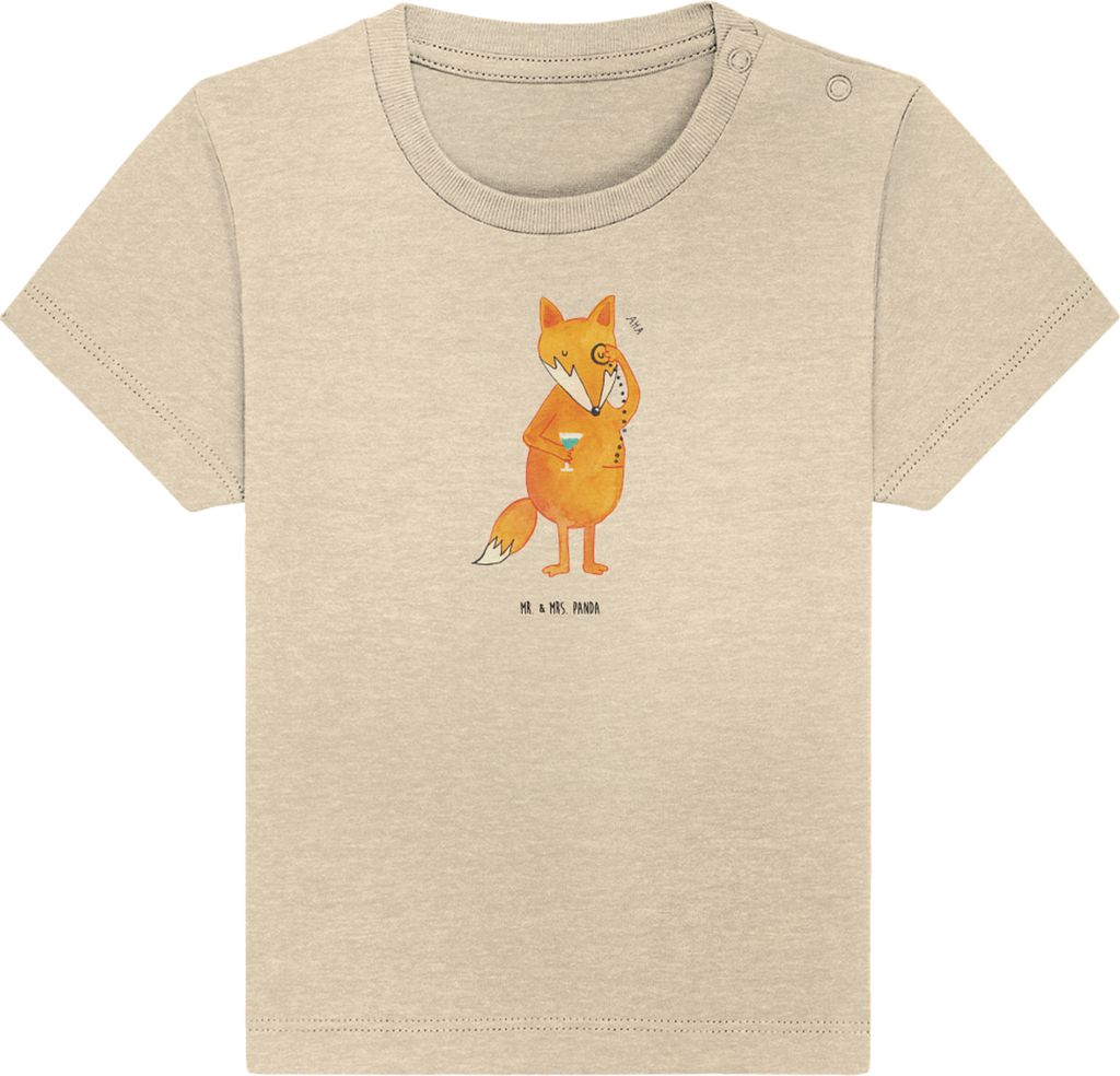 Mr. & Mrs. Panda T-Shirt Fuchs Lord 24. - 36. Monat - Natural Raw - Geschenk, Neugierig, Füchse, Schick, Babyshirt, Cocktail, Spruch Lustig, Baumw...